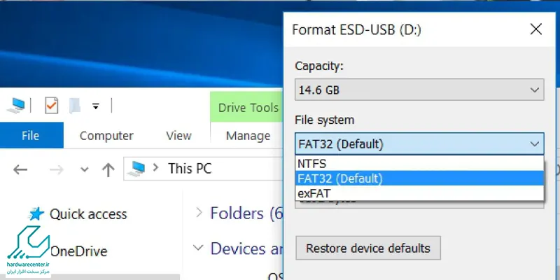 ارور فرمت رم دوربین
